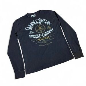 Vintage Men's black Carroll Shelby Long Sleeve Tee